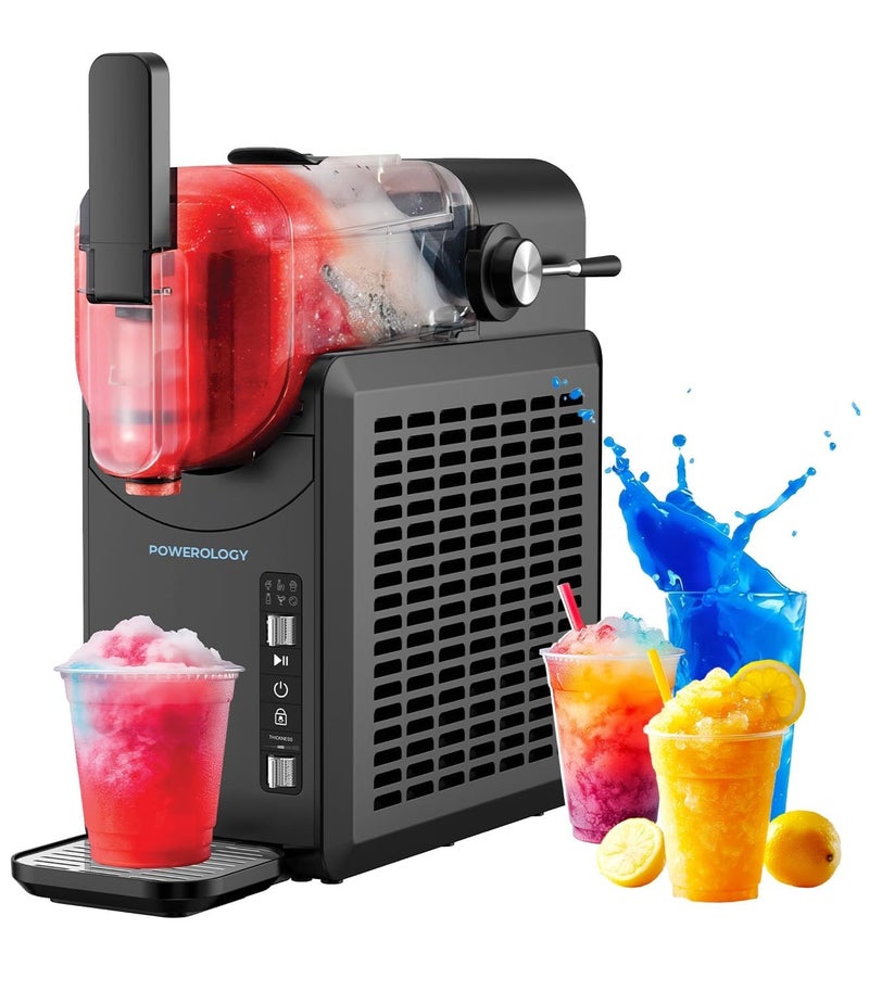 Powerology Aqua Frost Slushie Machine, Professional Frozen Drink Maker, Frozen Drink & Slush Machine, 2L Capacity, No Pre-Freezing, 5 Preset Programs, for Margaritas, Frappés, Milkshake, Smoothies - Image 1